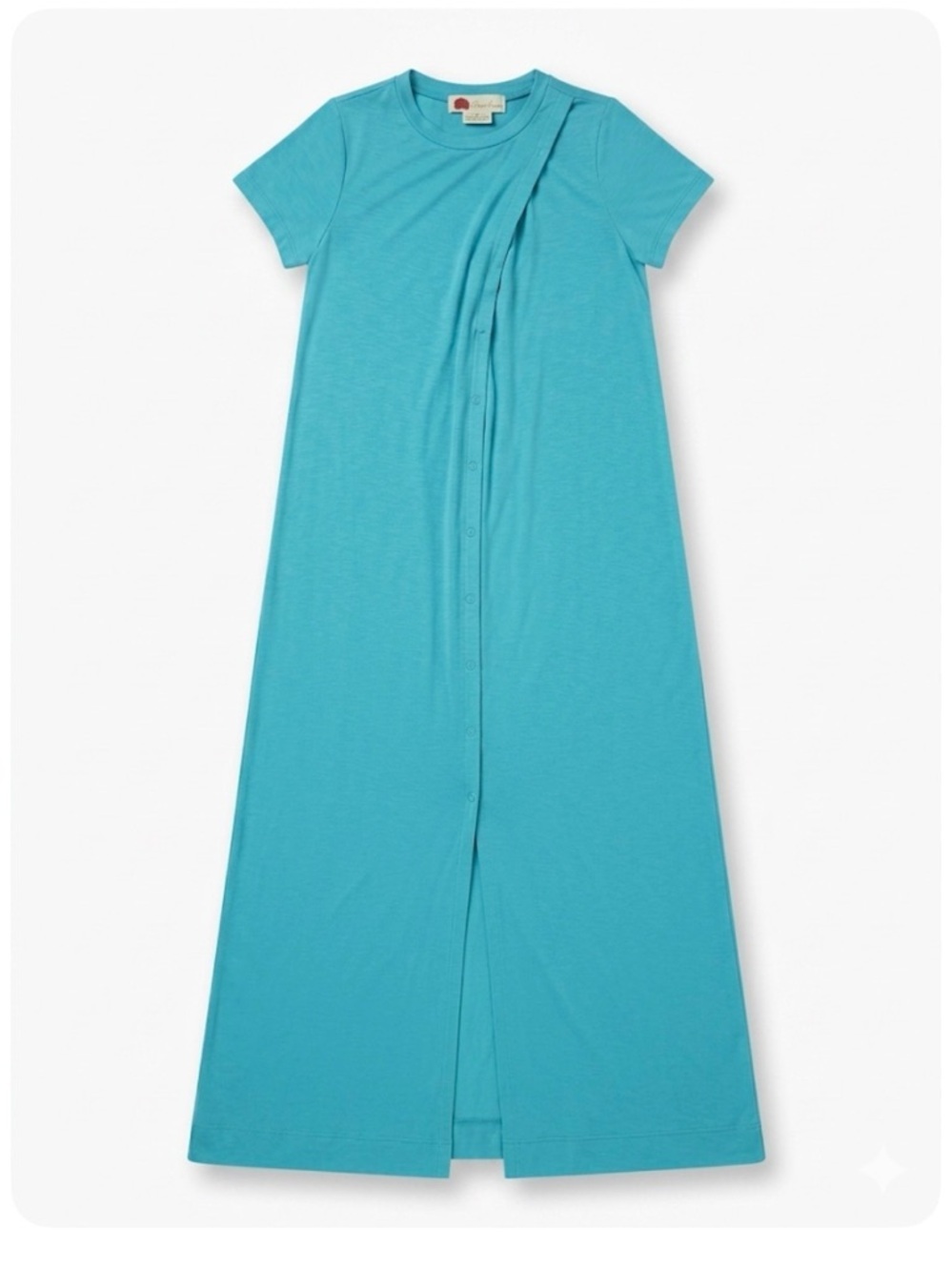 NWOT Free People Beach Short Sleeve Cross Over Open Front Maxi Shirt Dress